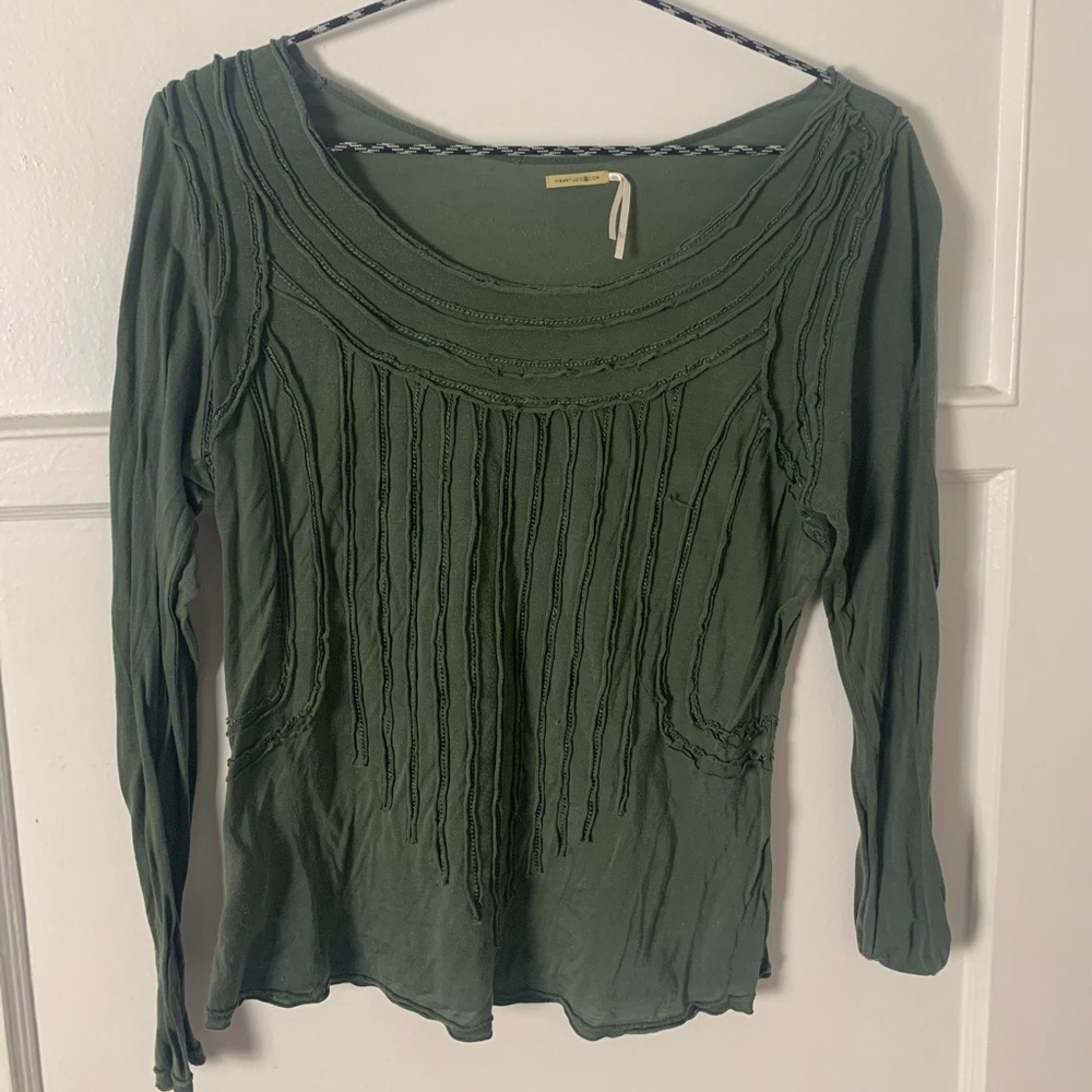 Max Studio Green Long-sleeve